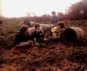 Kids in Potato Field in Maine in 1980s