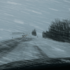 Driving in Maine Snowstorm