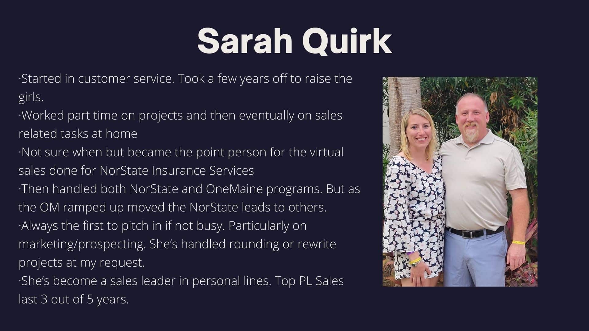 Sarah Quirk 15 years