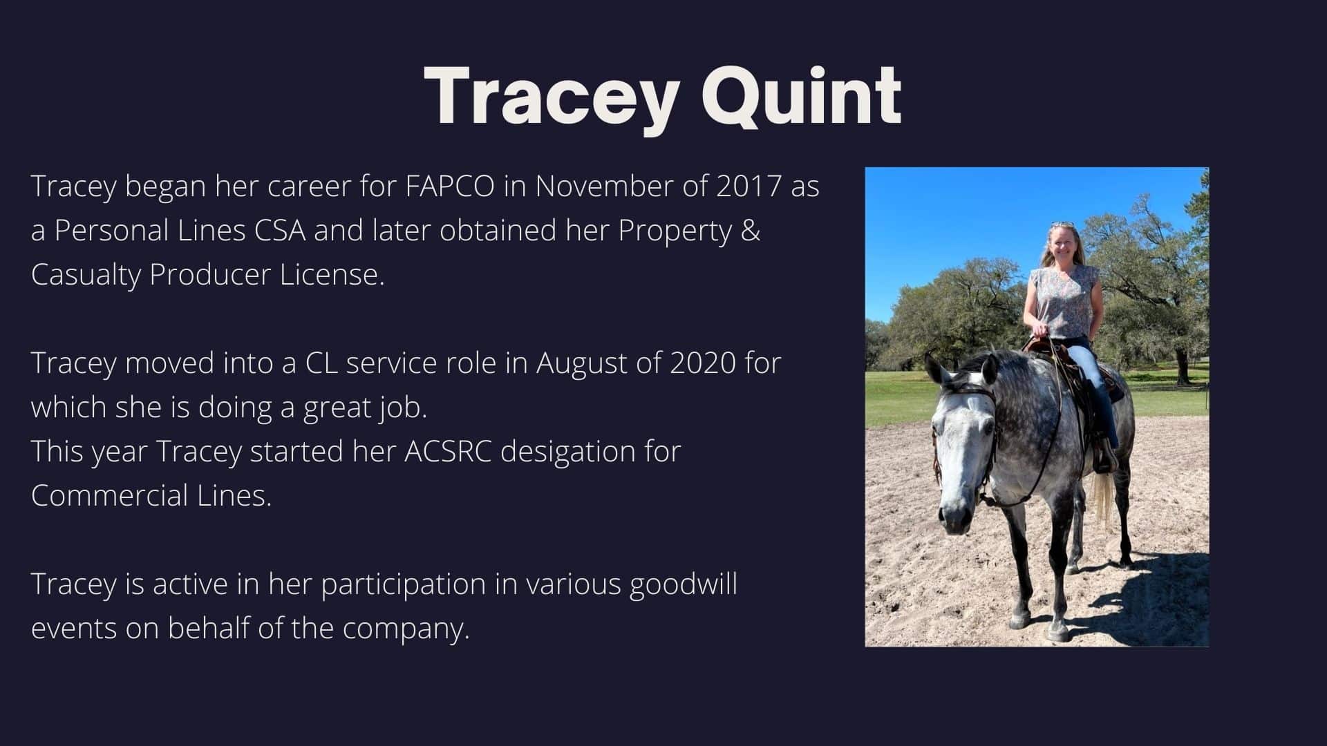 Tracey Quint 5 years